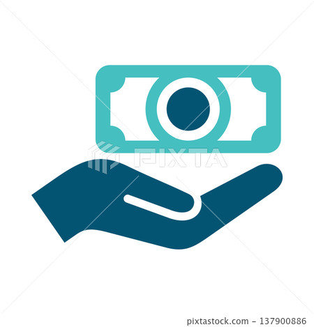 Cash Payment Hand Money Symbol Cash Payment Hand Money Symbol 137900886