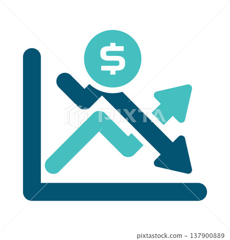 Stock Finance Trend Chart Symbol 137900889