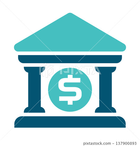 Bank Building Finance Institution Symbol 137900893