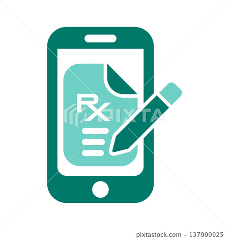 Doctor Signature Prescription Mobile Symbol Doctor Signature Prescription Mobile Symbol 137900925