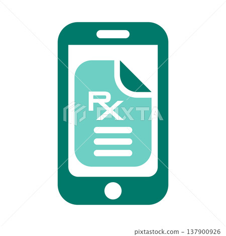 Mobile Prescription App Interface Symbol 137900926