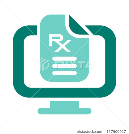 Electronic Prescription Monitor Screen Symbol 137900927