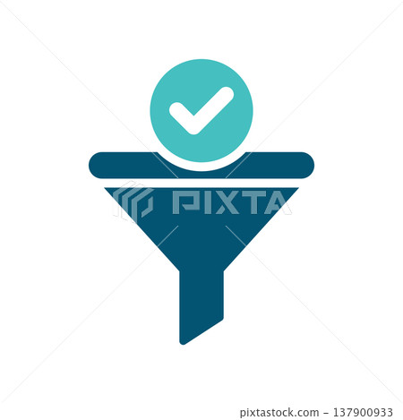 Verified Filter Funnel Sorting Symbol Verified Filter Funnel Sorting Symbol 137900933