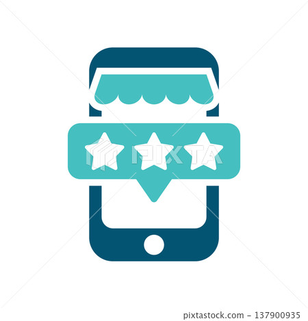 Mobile Rating Review Stars Symbol Mobile Rating Review Stars Symbol 137900935