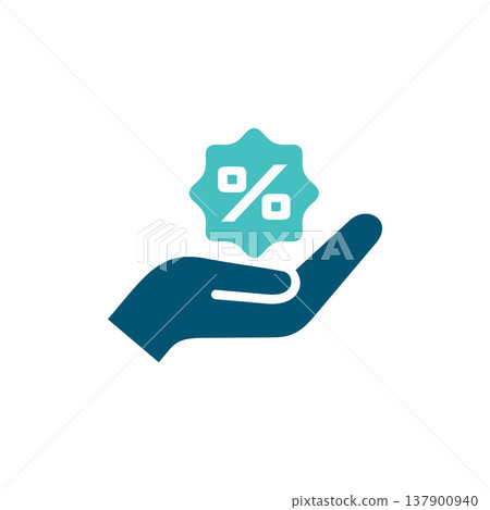 Discount Offer Hand Percent Symbol 137900940