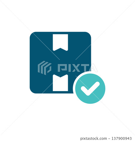 Verified Package Box Approval Symbol Verified Package Box Approval Symbol 137900943