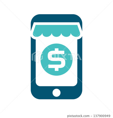 Mobile Payment Store Transaction Symbol Mobile Payment Store Transaction Symbol 137900949