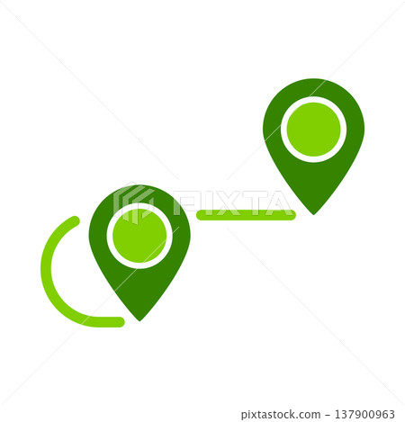 Electric Vehicle Route Path Symbol Electric Vehicle Route Path Symbol 137900963