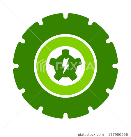 Electric Wheel Tire Power Symbol 137900966