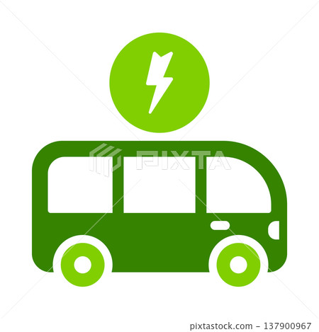 Electric Transport Bus Mobility Symbol Electric Transport Bus Mobility Symbol 137900967