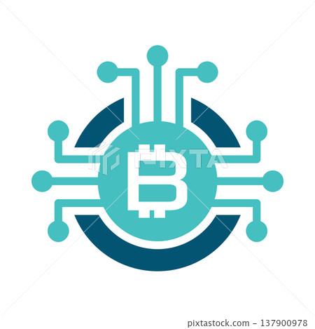 Bitcoin Cryptocurrency Coin Circuit Symbol 137900978