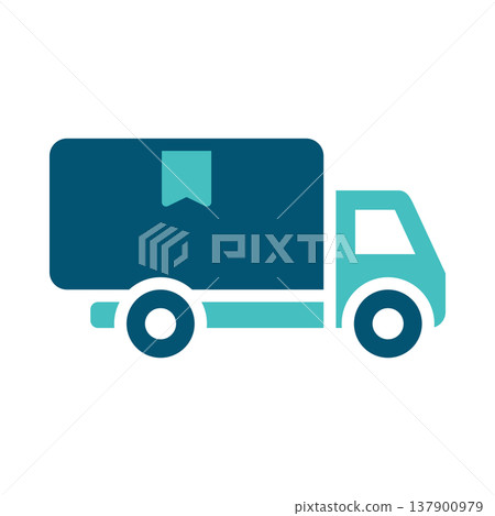 Delivery Truck Package Service Emblem 137900979