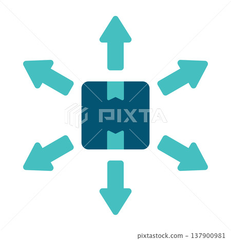 Distribution Package Routing Network Symbol 137900981