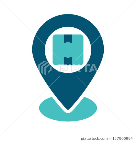 Address Pin Parcel Delivery Symbol Address Pin Parcel Delivery Symbol 137900994