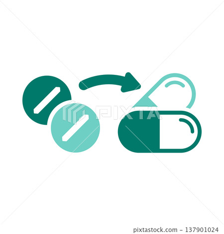 Drug Substitution Medication Swap Symbol Drug Substitution Medication Swap Symbol 137901024