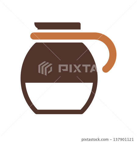 Glass Coffee Kettle Carafe Symbol 137901121