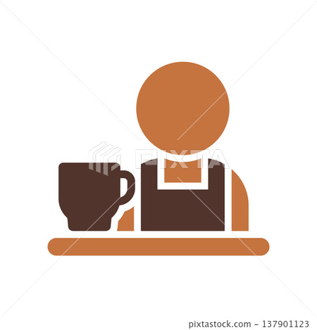 Coffee Barista Service Counter Symbol 137901123