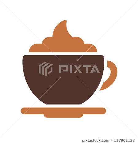 Hot Coffee Steam Vapor Symbol Hot Coffee Steam Vapor Symbol 137901128