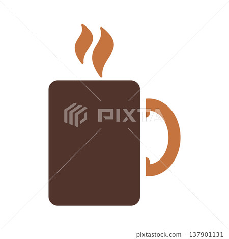 Hot Coffee Mug Drink Symbol Hot Coffee Mug Drink Symbol 137901131