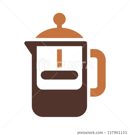 French Press Coffee Pot Symbol French Press Coffee Pot Symbol 137901133