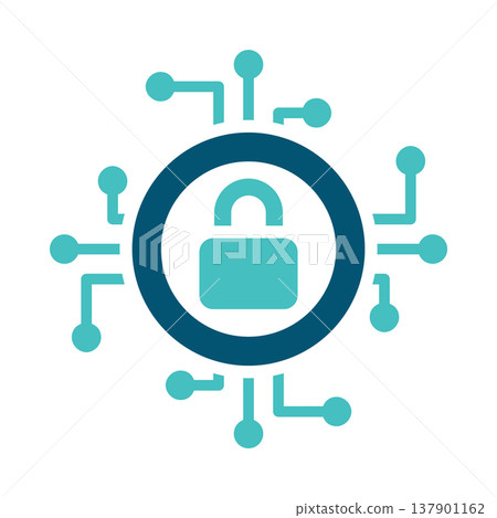 Cryptographic Hash Lock Network Symbol 137901162