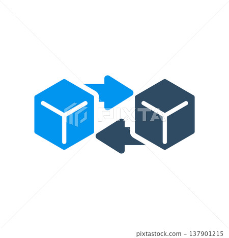 Token Transaction Transfer Arrow Symbol Token Transaction Transfer Arrow Symbol 137901215