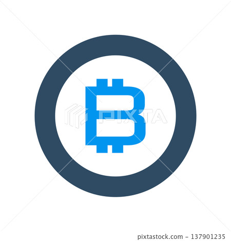 Digital Currency Coin Payment Emblem 137901235
