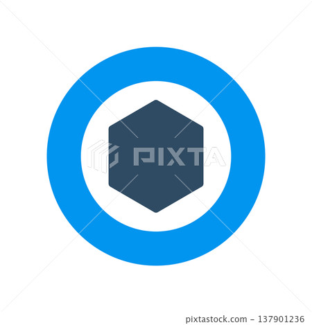 Digital Token Coin Ring Symbol 137901236