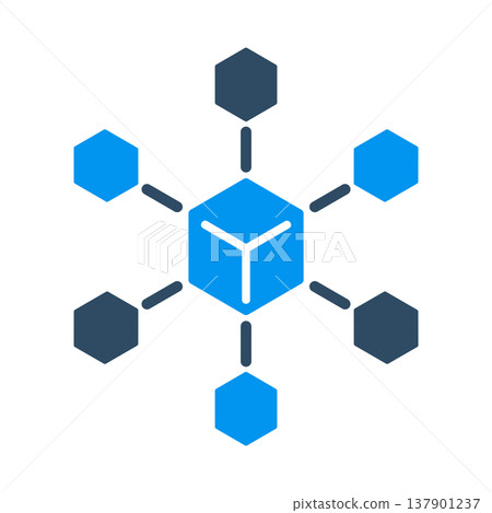 Blockchain Node Cube Network Structure 137901237