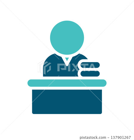 Office Reception Desk Service Counter 137901267