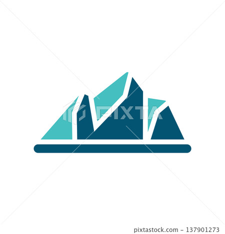 Frozen Glacier Mountain Landscape Symbol 137901273