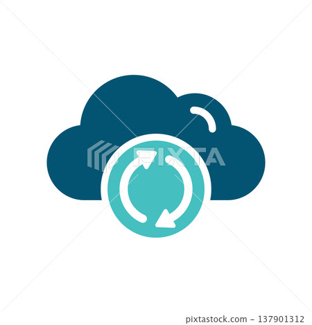 Cloud Sync Circular Refresh Symbol Cloud Sync Circular Refresh Symbol 137901312