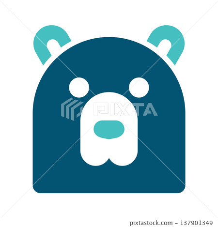 Alaska Bear Wildlife Face Symbol 137901349