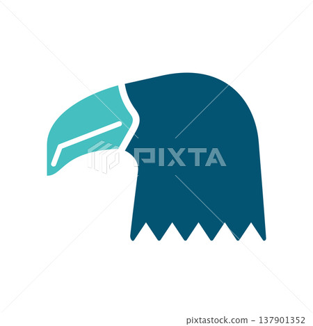 Alaska Eagle Head Wildlife Symbol 137901352