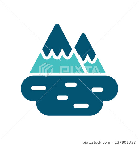 Alaska Lake Mountain Nature Symbol Alaska Lake Mountain Nature Symbol 137901358