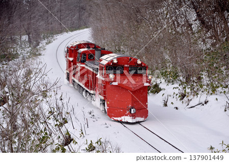Soya Main Line, Chiebun - Nisshin, JR Hokkaido, DE15-2515 (Asahikawa), Russell snowplow, regular snow removal train, regular snow removal 137901449