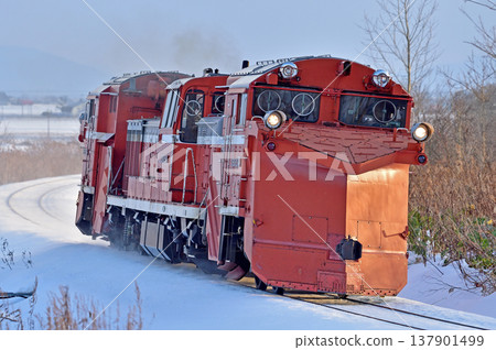 Soya Main Line, Kita-Pippu - Ranru, JR Hokkaido, DE15-2514 (Asahikawa), Russell snowplow, regular snow removal train, regular snow removal Soya Main Line, Kita-Pippu - Ranru, JR Hokkaido, DE15-2514 (Asahikawa), Russell snowplow, regular snow removal train, regular snow removal 137901499