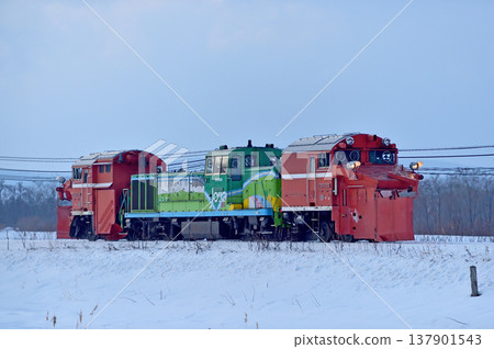 石北本線，伊賀牛 - 愛別，JR北海道，DE15-1534（旭川），普通除雪列車，普通除雪車，羅素 137901543