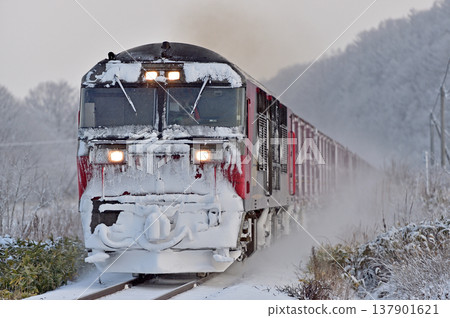 石北本線、安國 - 生野、JR 貨運、DF200-51（五稜郭）、石北特殊貨運列車 137901621