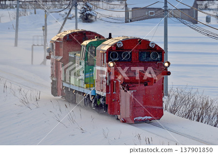Sekihoku Main Line, Ikagyu - Aibetsu, JR Hokkaido, DE15-1534 (Asahikawa), Regular snow removal train, Russell, Regular snow removal Sekihoku Main Line, Ikagyu - Aibetsu, JR Hokkaido, DE15-1534 (Asahikawa), Regular snow removal train, Russell, Regular snow removal 137901850