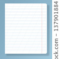 Narrow ruled paper with slanted lines for handwriting practice. Russian school notebook page vector. 137901884