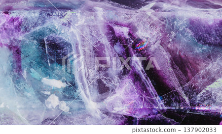 Purple Fluorite Crystal Macro Texture Close-Up Photography Purple Fluorite Crystal Macro Texture Close-Up Photography 137902033