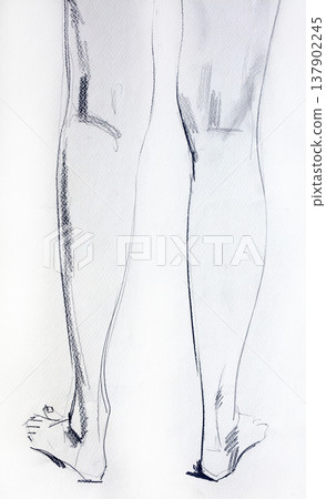 human's figure, pencil drawing illustration, sketch human's figure, pencil drawing illustration, sketch 137902245