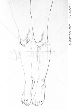 human's figure, pencil drawing illustration, sketch human's figure, pencil drawing illustration, sketch 137902248