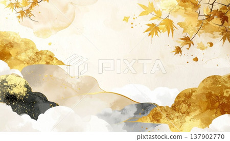 奢華鉑金日式背景 | 優雅的廣告橫幅素材,採用金箔和和紙紋理 奢華鉑金日式背景 | 優雅的廣告橫幅素材,採用金箔和和紙紋理 137902770