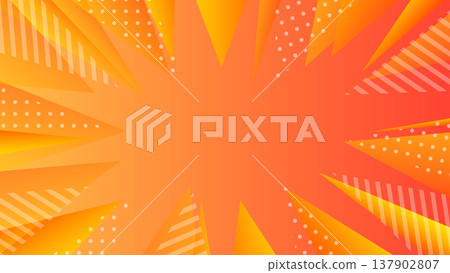 Orange converging lines background, radial design advertising banner material (16:9) Orange converging lines background, radial design advertising banner material (16:9) 137902807