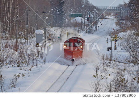 Soya Main Line, Kita-Pippu - Ranru, JR Hokkaido, DE15-2525 (Asahikawa), Regular snow removal train, Russell, Regular snow removal 137902900
