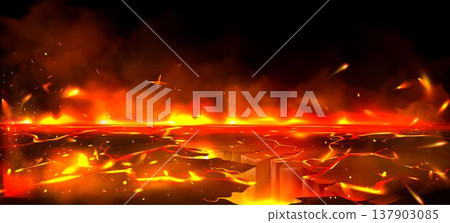 Glowing lava texture, magma in ground cracks Glowing lava texture, magma in ground cracks 137903085