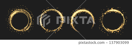 Golden rings, glowing light effect, sparkle dust Golden rings, glowing light effect, sparkle dust 137903099