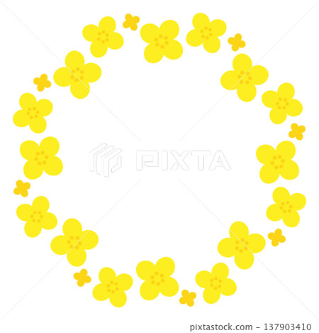 Round frame of rape blossoms Round frame of rape blossoms 137903410